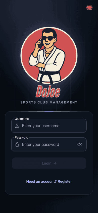 Signing in to the demo, the member list, then the same list in light mode